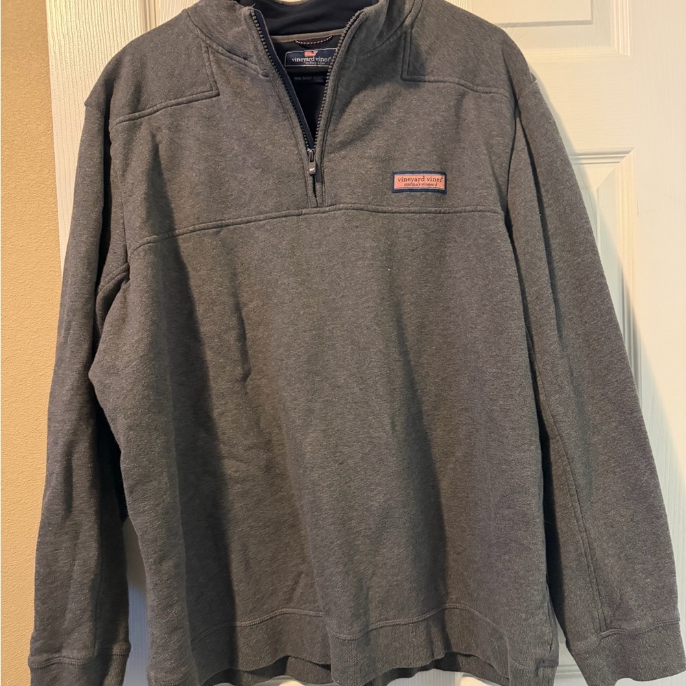 Vineyard Vines Men's Gray Zip-Up Sweater
